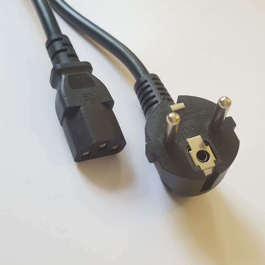 欧式欧标欧规电源适配器电脑电源品字尾三孔大功率认证AC插头线