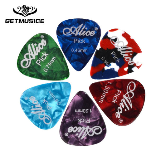 Alice celluloid guitar picks, various thickness guitar picks, high-quality colorful guitar bass picks