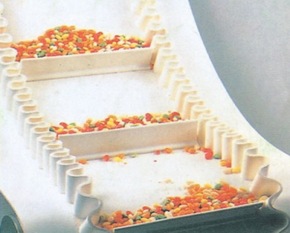 裙边挡板输送带 食品行业裙边挡板输送带  白 绿 蓝