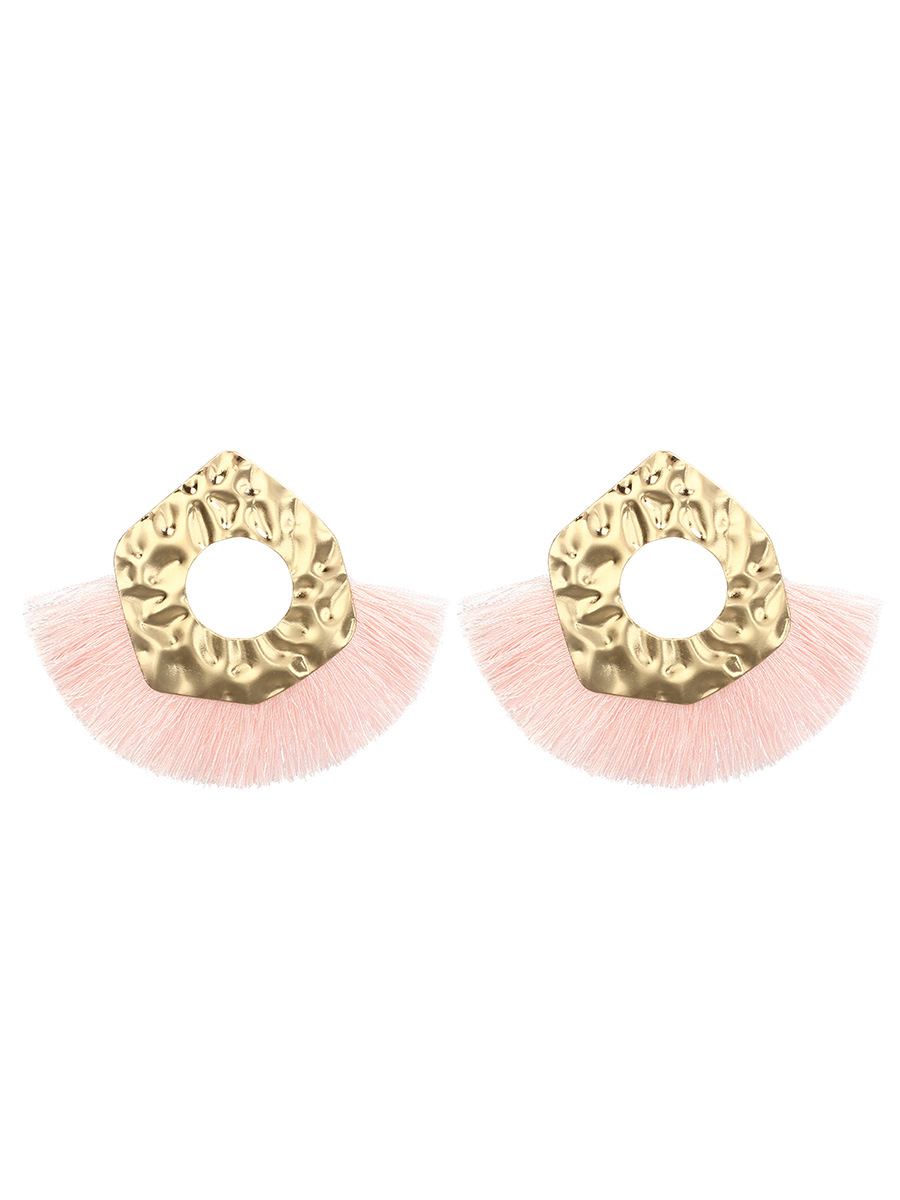 19g Weight Earrings Classification Birthday, Festival Occasion Women'S Gender Retro Style Rose Red, Pink, Red, Blue, Yellow, Black Color Fan-shaped Long Simple All-match Retro Tassel Earrings 2