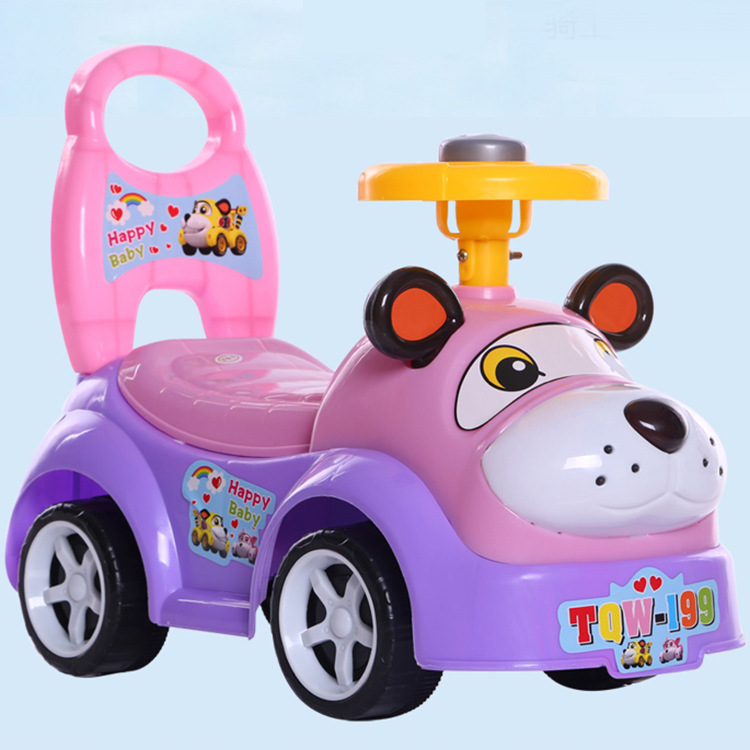 多彩炫酷小狗滑行車 卡通小狗滑行車 早教音樂兒童滑行車