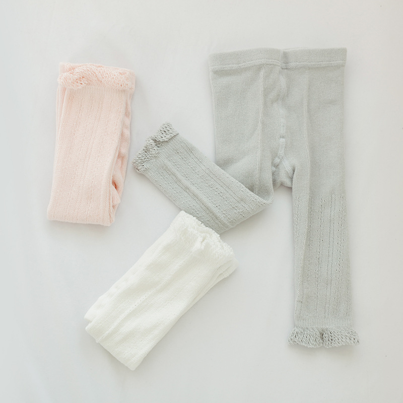 Nuevo verano malla delgada polainas de los niños niñas blanco peinado algodón bebé noveno pantalones calcetines DE LOS NIÑOS Calcetines image 2