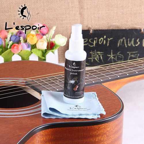 Instrument care two-piece set Guitar panel cleaner two-piece set Instrument cleaning and care oil and piano cloth set