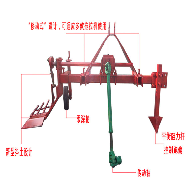 单行收葱机 高葱起葱机脱土干净大葱收获机 拖拉机牵引式起葱机