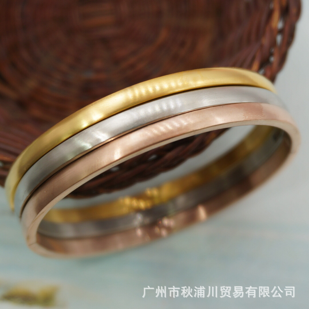 钛鋼手镯 越南鍍金手镯跨境電商專供首飾直播飾品外貿廠家直銷