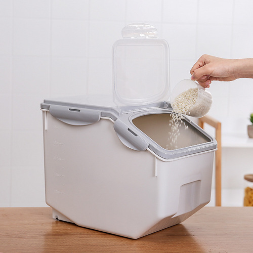 Sealed rice storage bucket rice box 20 catties plastic insect-proof flour bucket kitchen rice jar rice jar rice bucket household 10kg