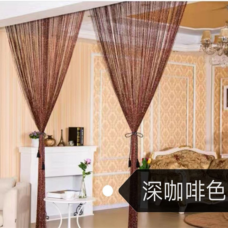 3米加密加粗银丝线帘婚庆道具美容院装饰隔断帘玄关线帘-阿里巴巴