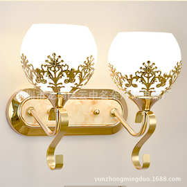 供应述卖通简约LED壁灯创意时尚家居卧室墙壁装饰艺术玻璃壁灯