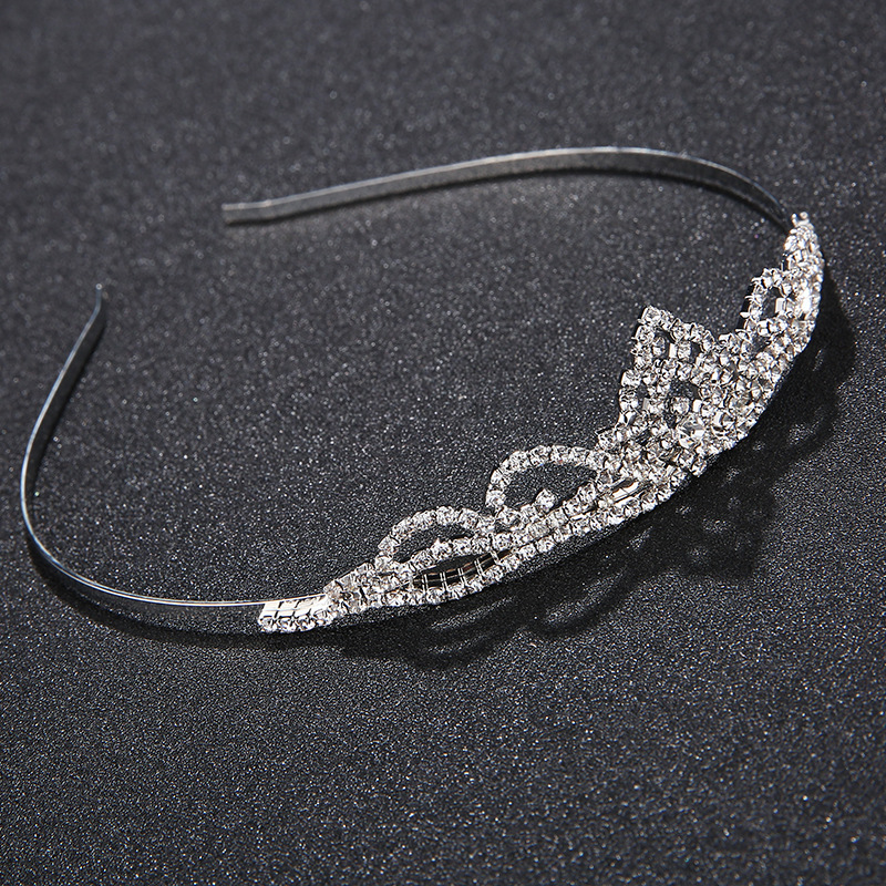 Bridal Jewelry Tiara Hair Accessories Rhinestone Crown Simple Style Bridal Jewelry display picture 4