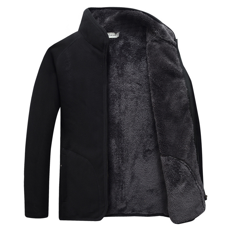 Outdoor Fleece Clothes Men's Autumn and Winter New Warm Loose Fleece Coat Rushing Clothes Inner Liner Soft Shell Fleece Sweatshirt Trendy