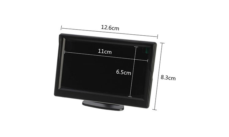 24V 5 inch car high-definition LCD screen display 12V 5 "suction cup desktop sitting reversing image display