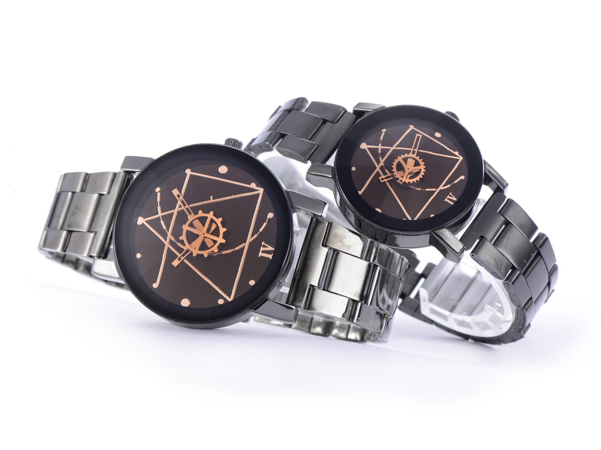 Men's Steel Band Diamond-Shaped Popular Harajuku Style Retro Couple Korean Fashion Student Quartz Watch Pair Watch