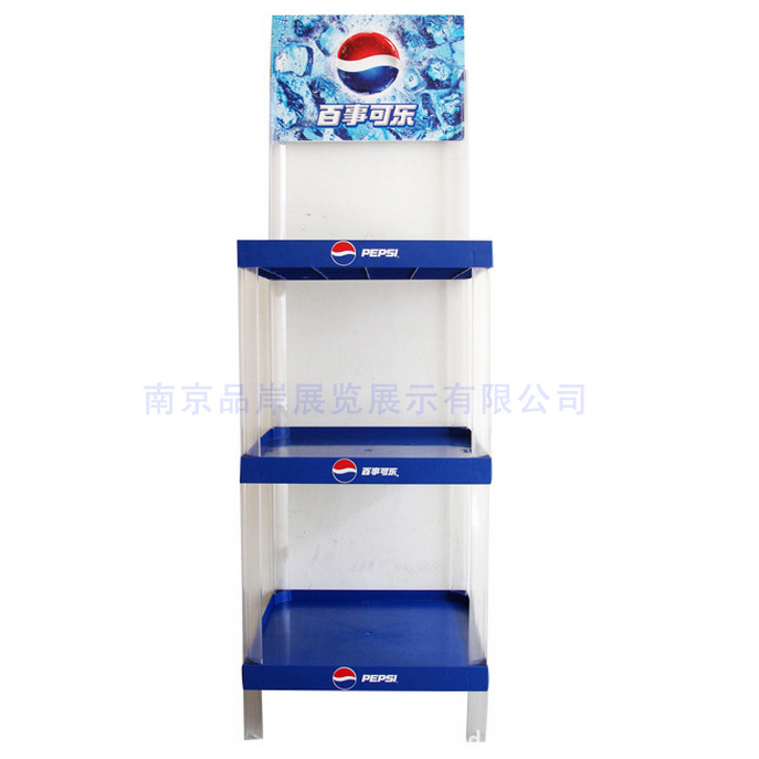 可口可乐塑料陈列架饮料拆卸广告地堆汽水卖场展示柜