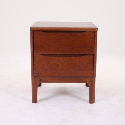 北歐簡約現代全實木床頭櫃 白橡木日式收納櫃迷妳床頭櫃