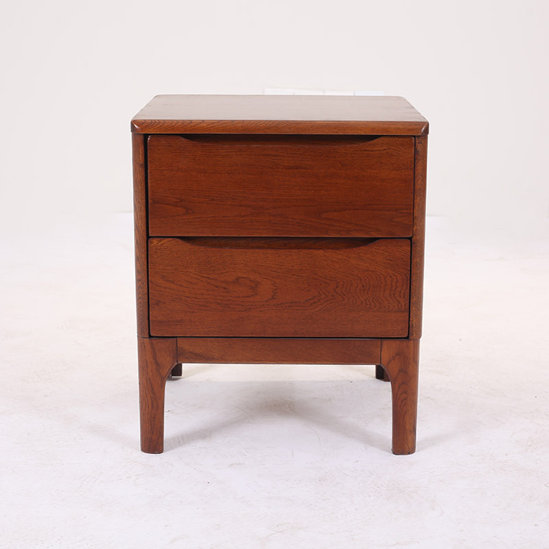 北歐簡約現代全實木床頭櫃 白橡木日式收納櫃迷妳床頭櫃