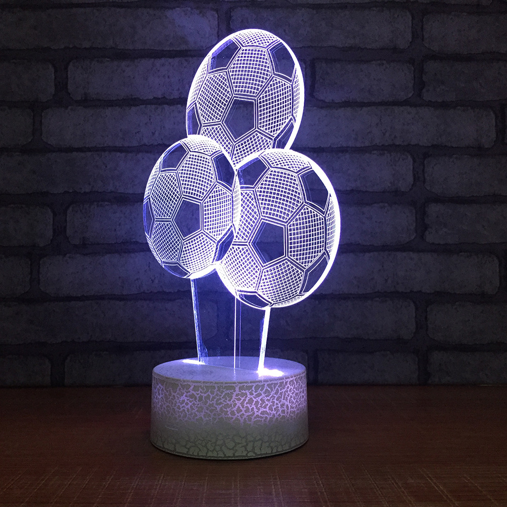 亚马逊爆款 爆裂纹3D灯小夜灯台灯