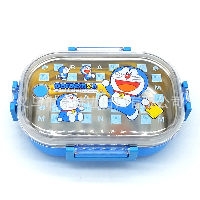 Factory direct sales of 750ml stainless steel lunch boxes, cartoon bento boxes, children and students' food compartments, sealed and anti-overflow lunch boxes detail image 4