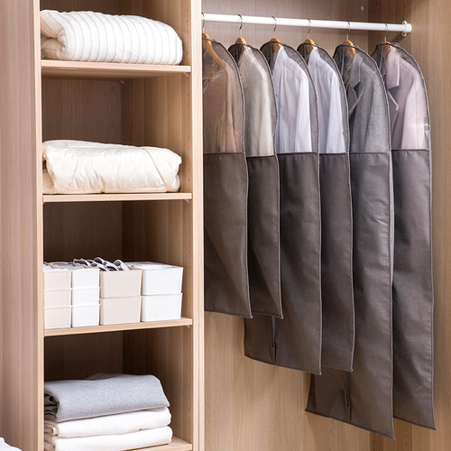Thickened clothing dust cover hanging coat fur protective cover suit hanging bag household extended dust bag