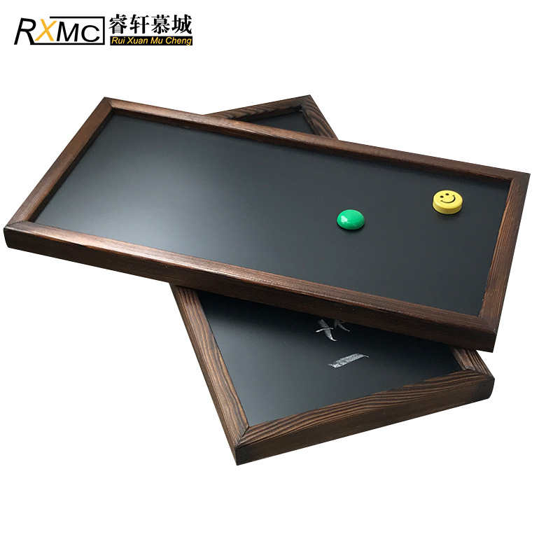 磁性炭烧复古文艺做旧小黑板怀旧店铺咖啡馆装饰壁贴黑板可定制|ru