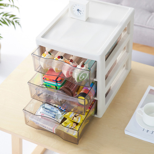 Wholesale office storage cabinet A4 file drawer cabinet information combination storage cabinet creative sandwich plastic transparent cabinet