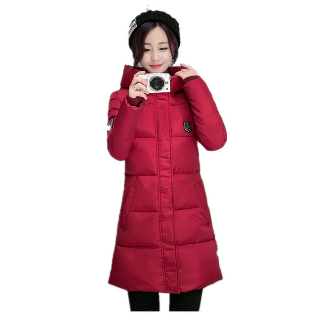 Long and Thickened Cotton Jacket Autumn and Winter Women’s Dresses 