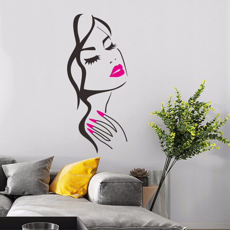 Beauty Head Carved Living Room Background Wall Sticker Painting display picture 7