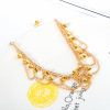 Fashionable wavy small bell with tassels, ankle bracelet, boho style, wholesale