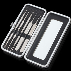 Dazhan Stainless Steel Double-Headed Acne Needle 5-piece Set Professional Blackhead Removal, Acne Squeezing Needle, Acne Tools Wholesale