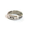 BY2 Yu Chenghao Spexial combination Running Man same ring stainless steel strip diamond ring necklace
