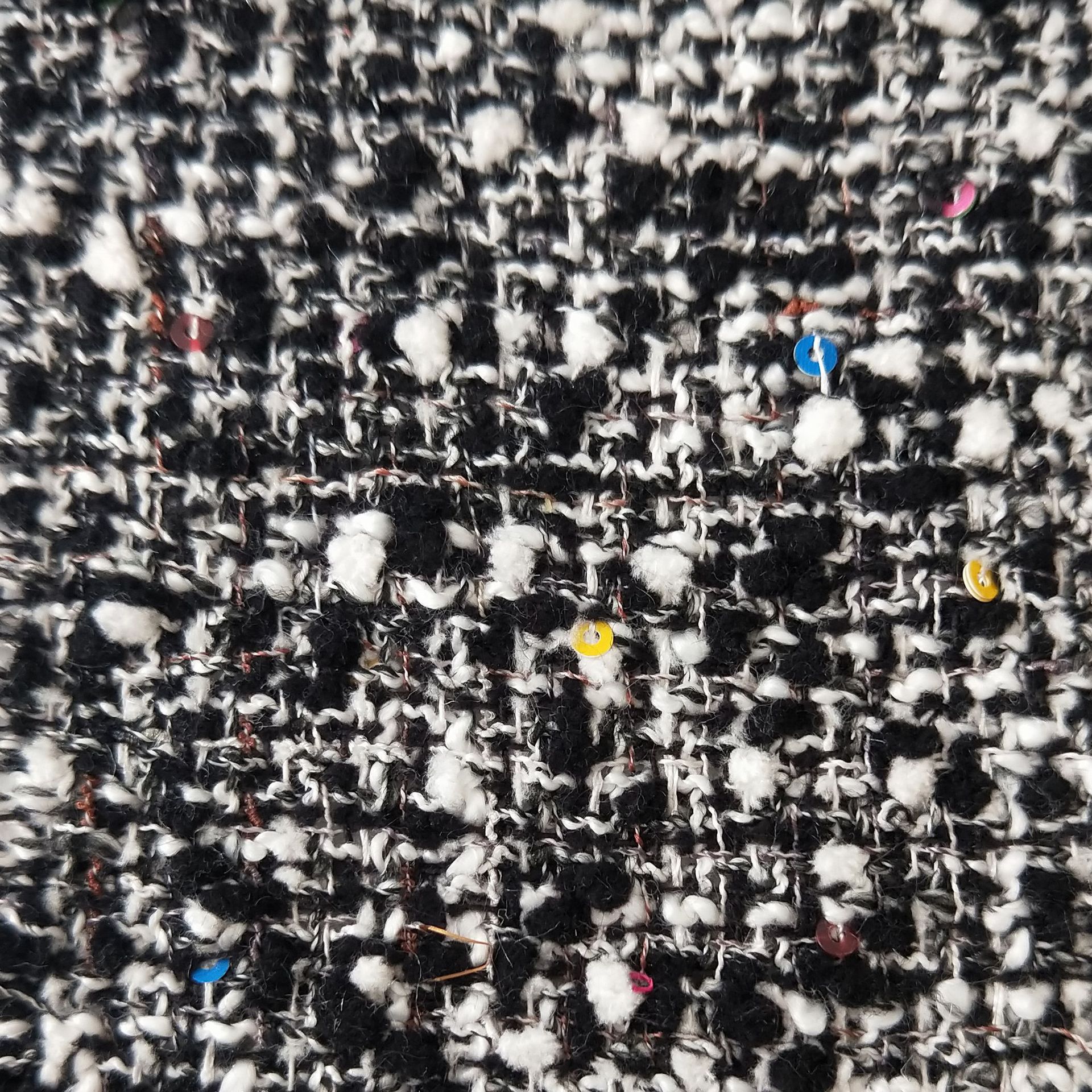 Nail sequins, cloth, Chanel style, A-line