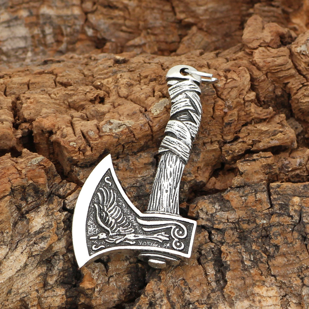 Retro Cool Style Axe Alloy Plating Men's Pendant Necklace display picture 2