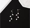Fashionable universal earrings with tassels from pearl, city style, bright catchy style