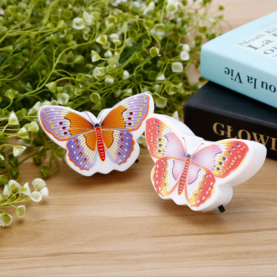 originality Colorful butterfly Nightlight Stick LED Decorative wall lamp luminescence Butterfly lamp Stall Source of goods wholesale