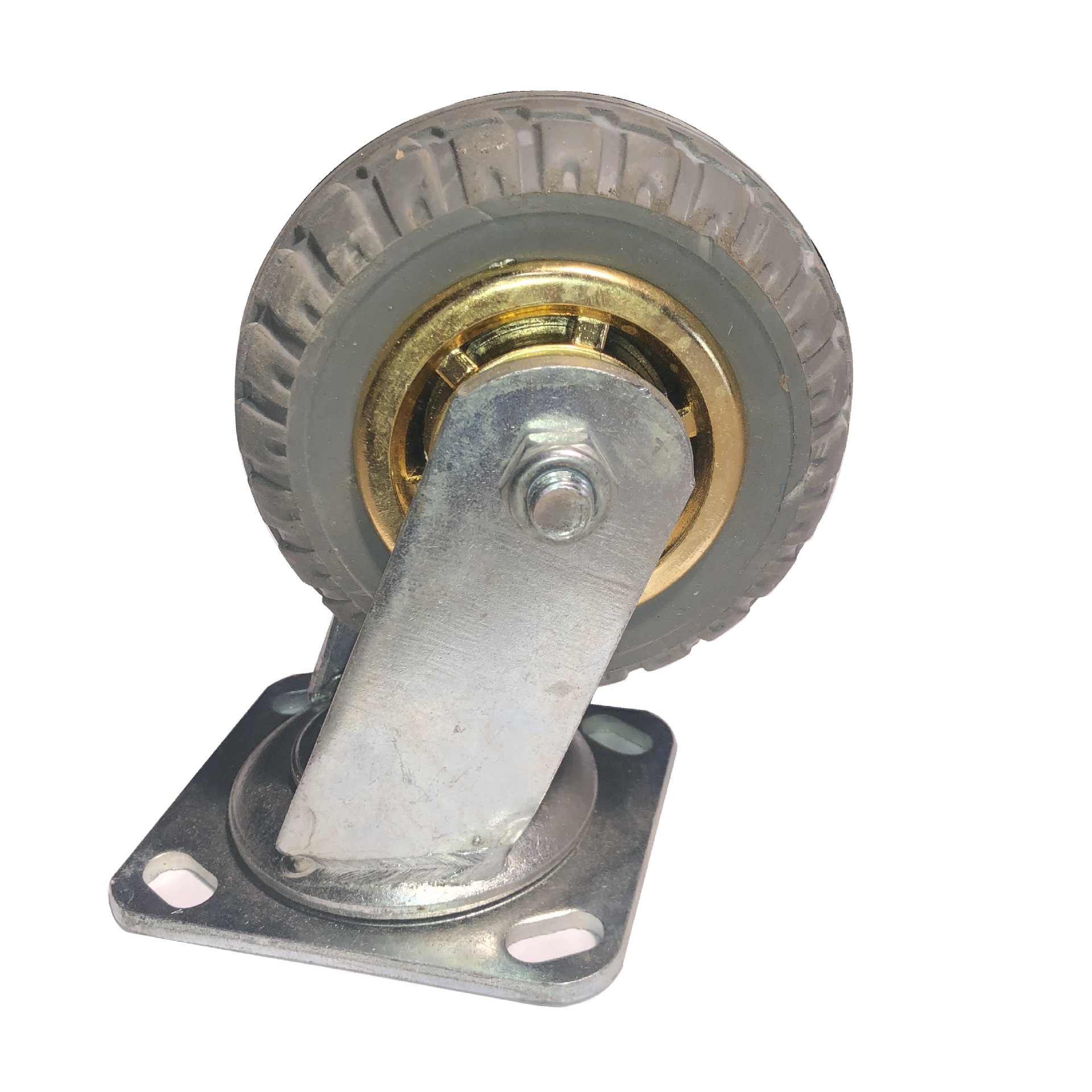 4寸5寸6寸工业金胶脚轮静音耐磨防滑重型脚轮小车轮子厂家批发|ms