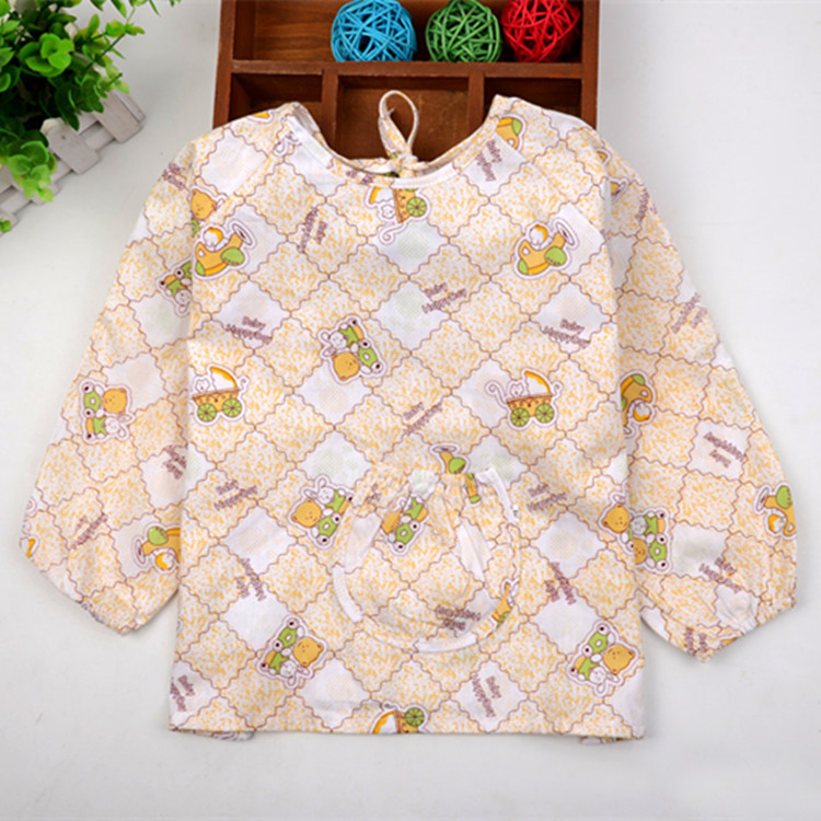 批发 宝宝全棉反穿衣/防水儿童罩衣 婴幼儿吃饭画画衣 清仓大促销|ru