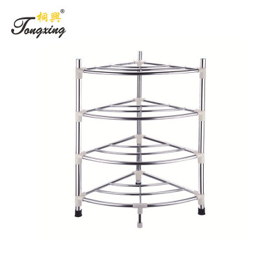 simple and easy stainless steel Tubule thickening Plastic Washstand triangle Storage Arrangement