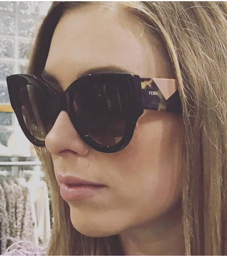 UV400 Protection, Resin Lens Material Fashion Color Block UV400 Protection Resin Round Frame Full Frame Women's Sunglasses