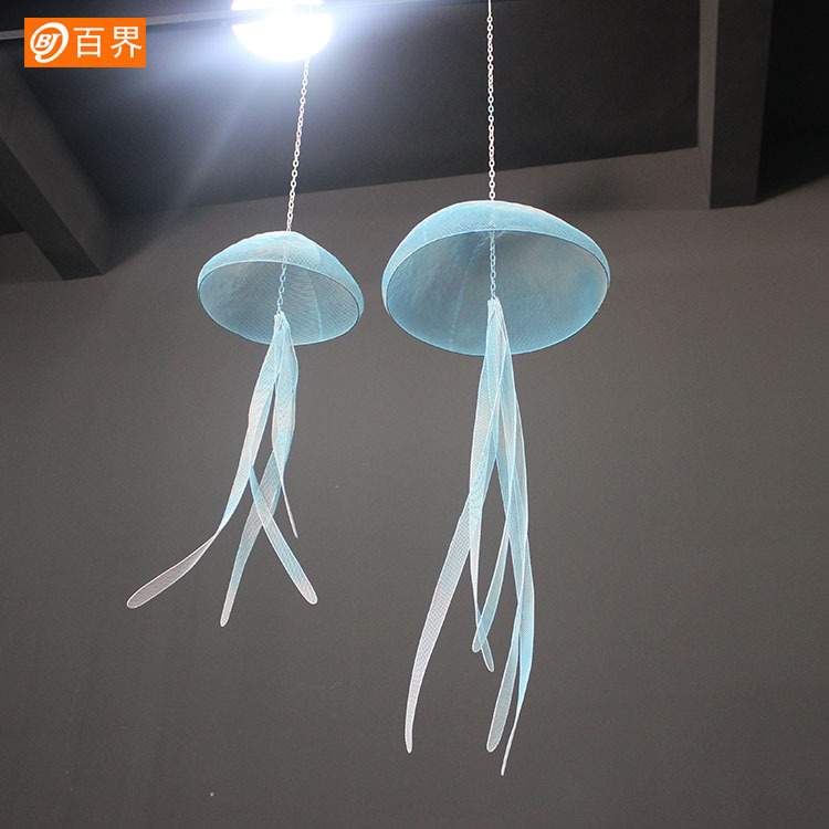 百界铁艺水母海洋系列婚庆道具吊顶挂件商场美陈空中装饰橱窗布置