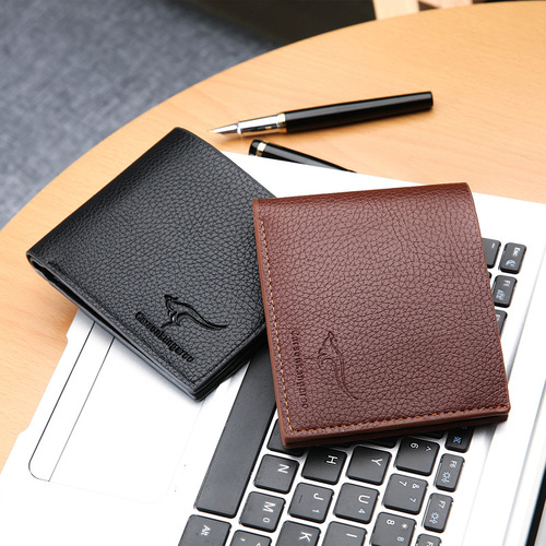 Wallet Men Short Men's Money Clip Youth Horizontal Leather Business Men's Bag Student