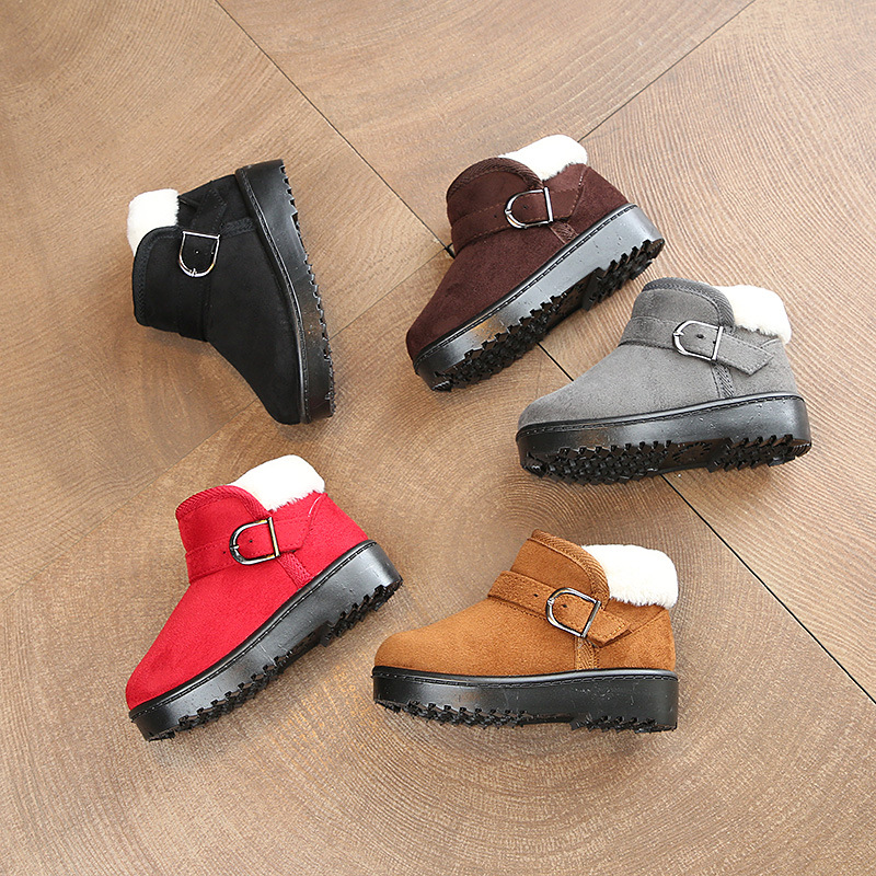 2019批發冬季兒童雪地靴女童加絨保暖男童百搭學生防水軟底棉鞋潮