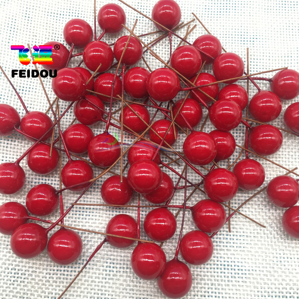 12mm Red berries simulation foam Cherry Small red berries peony Christmas Supplies Sternum parts Fruit