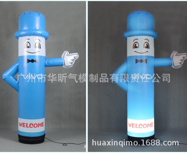 长期供应 各种异形充气灯光柱子 圣诞夜喜庆发光广告指引柱子