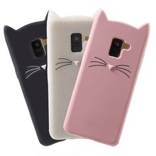 適用三星A51 A71可愛胡須貓咪手機殼J2Pro2018卡通貓咪硅膠保護套