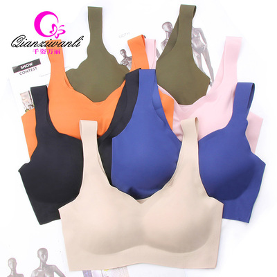 日本安心free瑜伽睡眠运动文胸无钢圈背心一片式无痕内衣bra