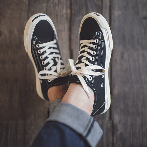 Open smile canvas shoes for women summer new shoes ins versatile casual flat bottom trendy shoes niche couple black sneakers