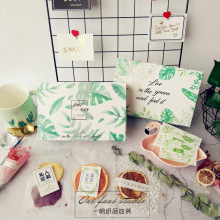 北欧清新龟背叶 水果茶花茶包装盒 红糖燕窝雪花酥绿豆糕包装盒