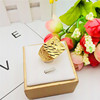 Brass jewelry, accessory, square fashionable ring, wholesale