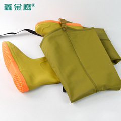 Waterproof fishing pants, paddy field shoes, waterproof pants, half-boots, wading pants, wear-resistant, non-slip, fishing, knee-length, underwater rain pants