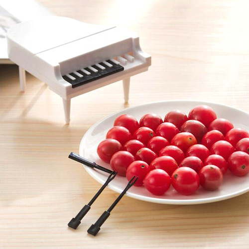 Piano fruit fork, household European style set, fruit pick, fruit insert, creative cute dessert, small fork for eating fruit