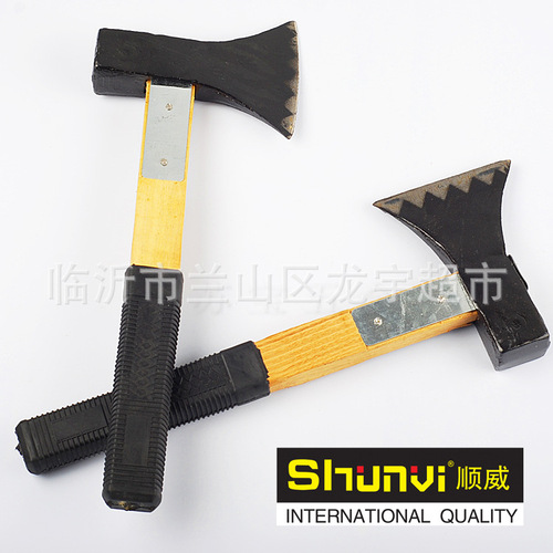Factory direct sales reinforced ax household wooden handle ax non-slip sharp firewood ax woodworking camping garden ax